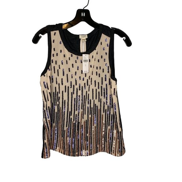 Anthropologie Tops - ANTHROPOLOGIE TINY WOMEN'S SLEEVELESS SEQUIN TANK SZ S NWT
